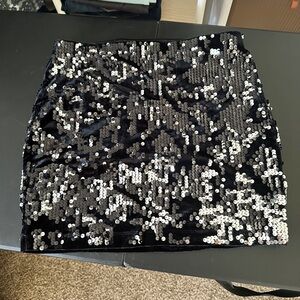 Sequin Black Skirt